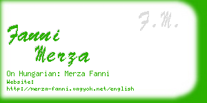 fanni merza business card